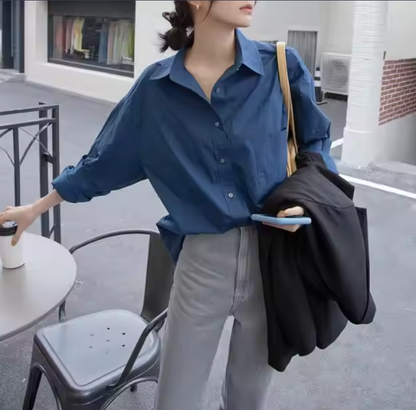 Women Office Long Sleeve Oversize Shirts